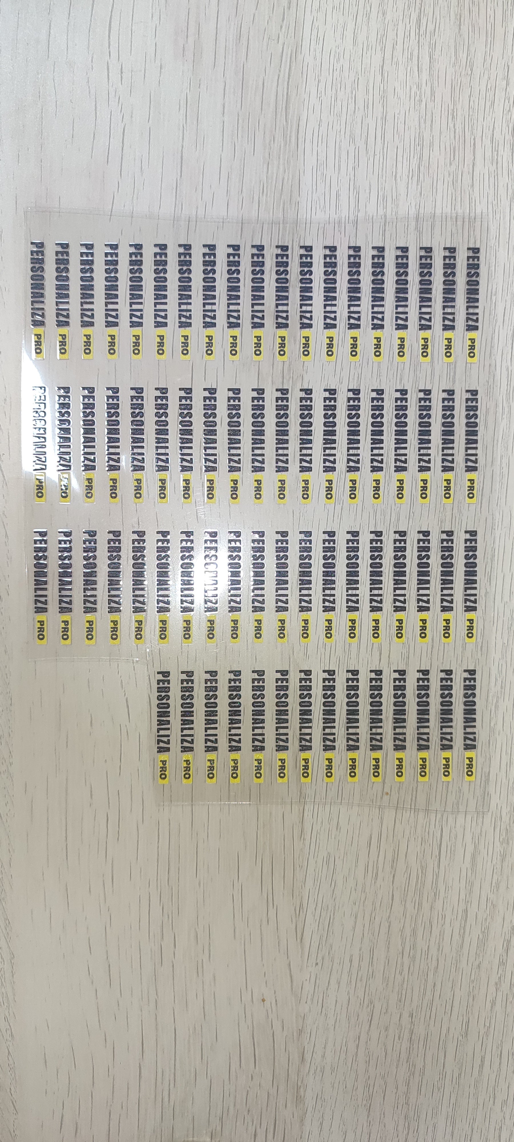 Lámina de Pegatinas DTF UV